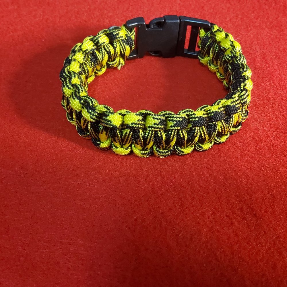 Yellow and Black Paracord Bracelet
